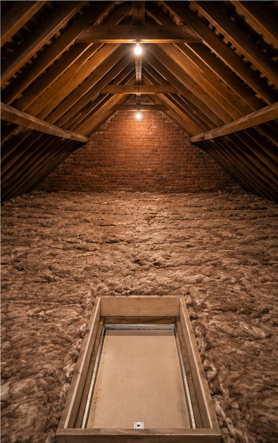 Finished Knauf mineral wool installation in a Stoke-on-Trent loft